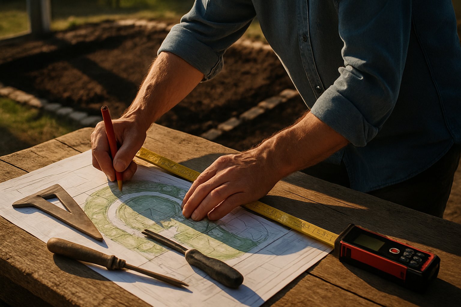 Landschaftsbau Wegner – Handwerksdetail bei der Gartenplanung
