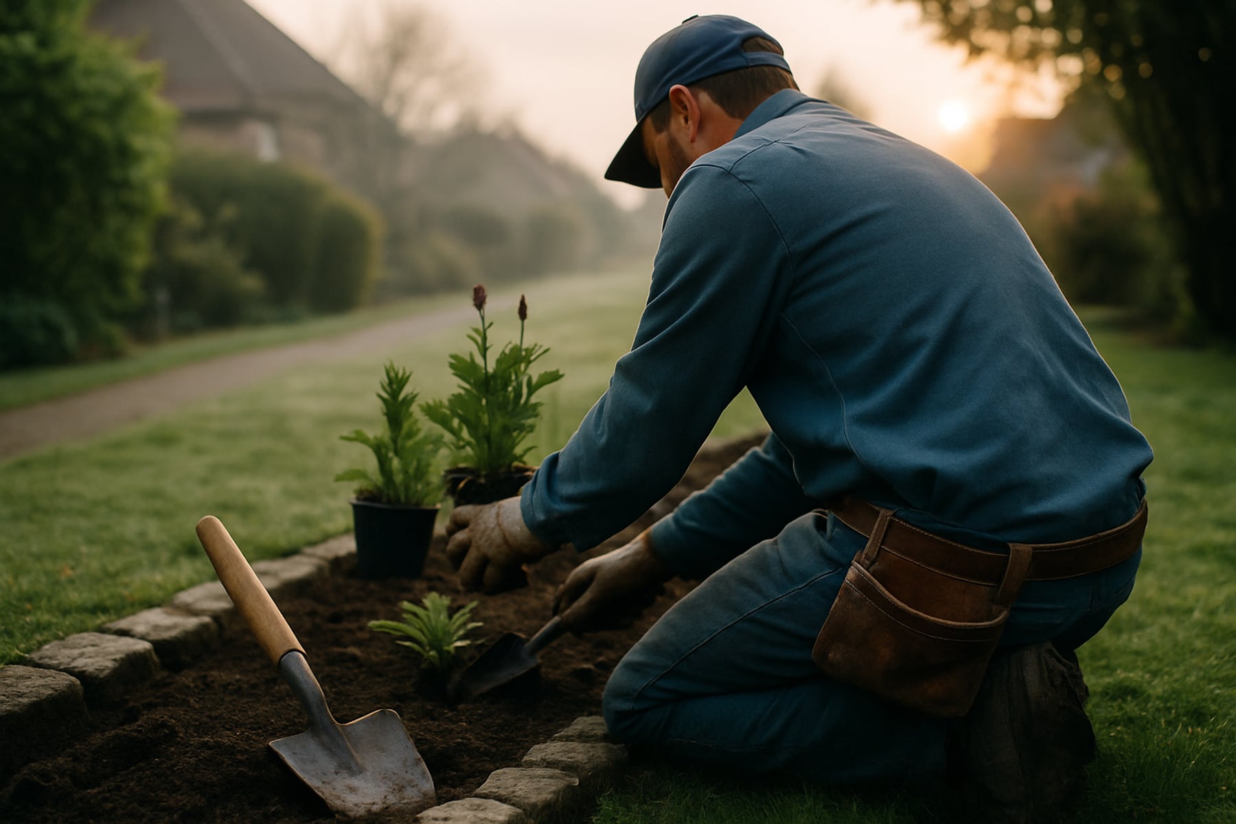 Gepflegte Gartenanlage in der Mecklenburgischen Seenplatte